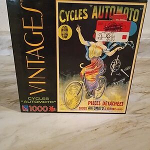 Vintage Cycles 'Automoto' Puzzle - Black and Yellow